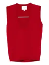 Reformation Marta Vest In Red
