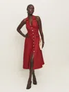 Reformation Masha Linen Dress In Sundried Tomato