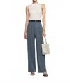 Reformation Mason High Rise Relaxed Wide Leg Pants In Slate In Gray