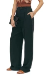 Reformation Mason High Waist Wide Leg Pants In Black