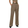 Reformation Mason High Waist Wide Leg Pants In Brown