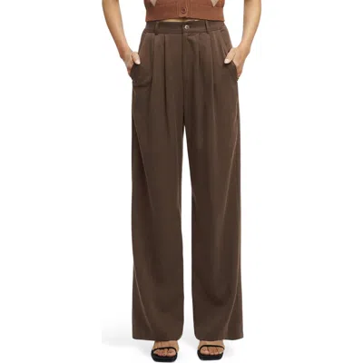 Reformation Mason High Waist Wide Leg Pants In Green