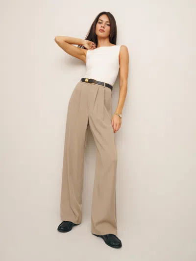 Reformation Mason Pant In Khaki