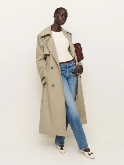 Reformation Petites Matteo Trench In Khaki