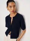 Reformation Maude Cashmere Cardigan In Blue