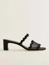 Reformation Maureen Block Heel Sandal In Noir