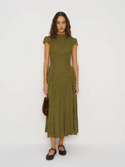 Reformation Maven Dress In Green