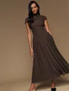 Reformation Maven Dress In Mole