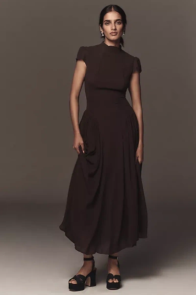 Reformation Maven Midi Dress In Brown