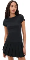 Reformation Max Slim Tee Black In Black