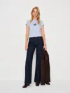 Reformation Max Slim Tee In Blue