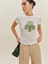 Reformation Max Slim Tee In White