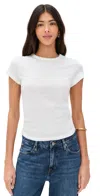 Reformation Max Slim Tee White In White
