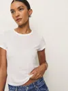Reformation Max Slim Tee In White
