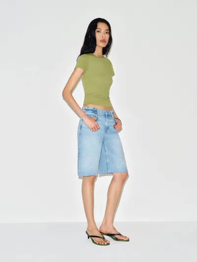 Reformation Max Slim T-shirt Green Bean Xs