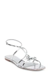 Reformation Maya Bow Sandal In Silver