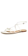 Reformation Maya Bow Sandal In White Patent
