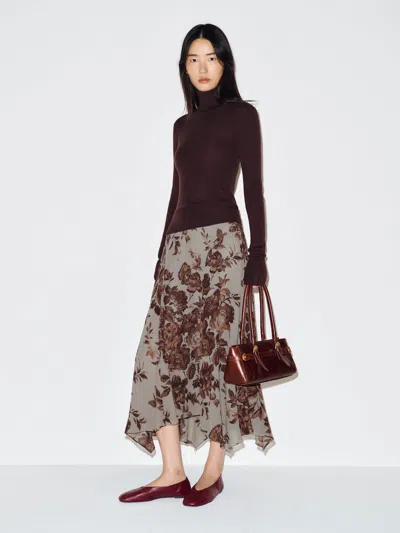 Reformation Mccall Skirt Brown 0