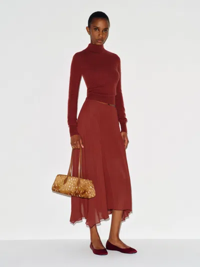 Reformation Mccall Skirt Red 0 In Rouge