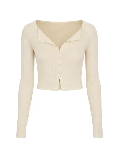 Reformation Meadow Cardigan In Neutral