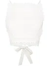 Reformation Meadow Lace Crop Top In White