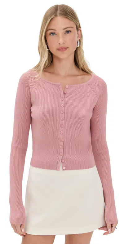 Reformation Meadow Regenerative Cardigan Dusty Rose