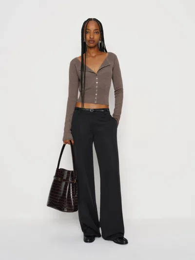 Reformation Meadow Regenerative Merino Cardigan In Brown