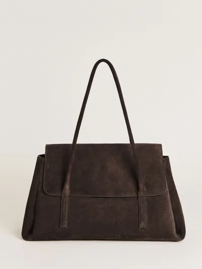 Reformation Medium Caterina Top Handle In Boss Suede