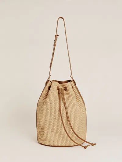Reformation Medium Ornellia Bucket Bag In Natural