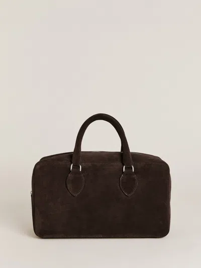 Reformation Medium Patrizia Bowling Bag In Boss Suede