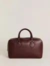 Reformation Medium Patrizia Bowling Bag In Ruby Leather