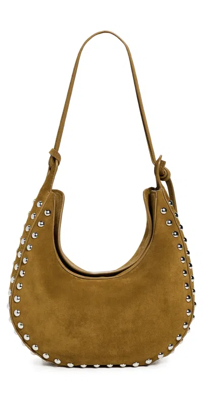 Reformation Medium Rosetta Shoulder Bag Bog Suede With Perimeter Studs