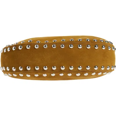 Reformation Medium Rosetta Shoulder Bag In Bog Suede With Studs