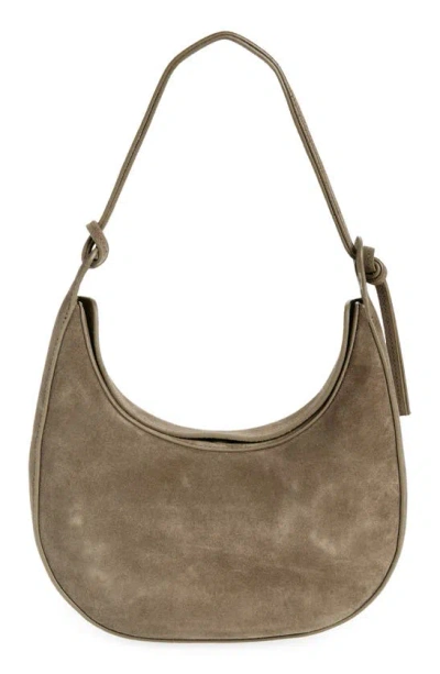 Reformation Medium Rosetta Shoulder Bag In Dark Taupe