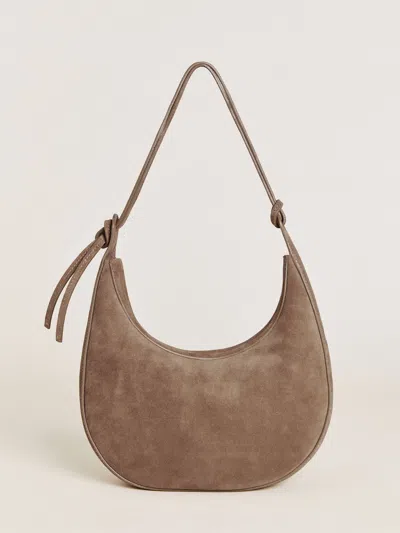 Reformation Medium Rosetta Shoulder Bag In Farro Suede