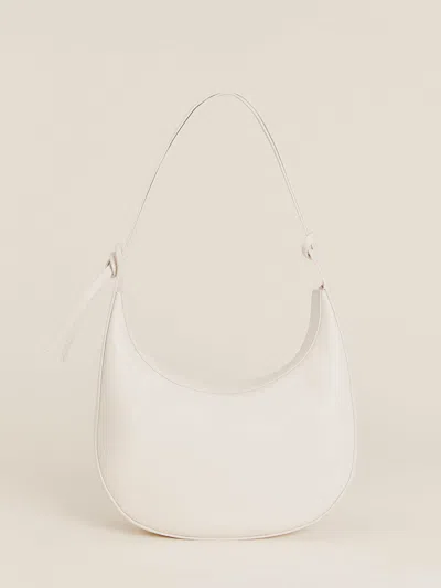Reformation Medium Rosetta Shoulder Bag Ivory In White