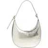 Reformation Medium Rosetta Shoulder Bag In Tumbled Silver