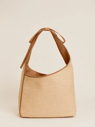 Reformation Medium Vittoria Tote Bag In Natural Raffia