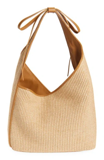 Reformation Medium Vittoria Woven Tote In Natural Raffia