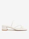 Reformation Meena Toe Ring Block Heel Sandal In White