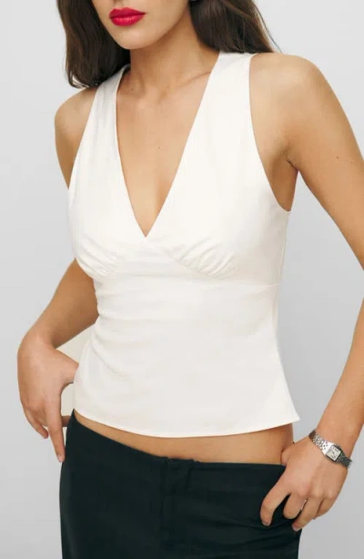 REFORMATION REFORMATION MEG SLEEVELESS TIE BACK COTTON TOP