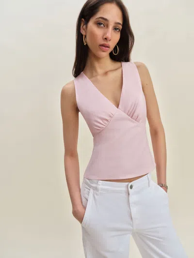 Reformation Meg Top In Cherry Blossom