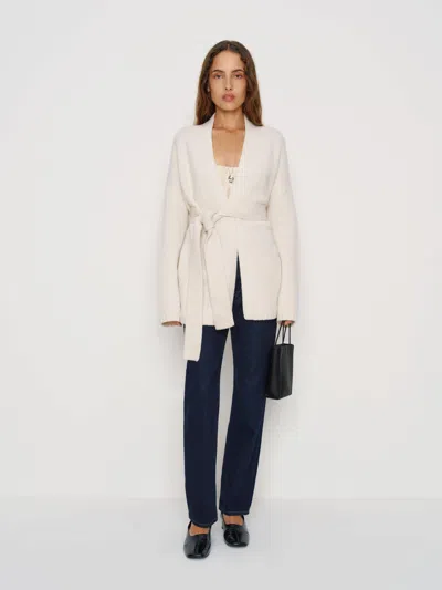 Reformation Meg Wrap Sweater Coat In White