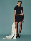 Reformation Megan Cashmere Mini Skirt In Black