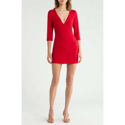 Reformation Mel Knit Minidress In Red
