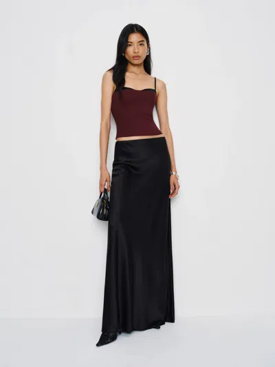 Reformation Melanie Top In Burgundy