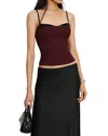 Reformation Melanie Top In Burgundy