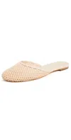 Reformation Melly Flat Mules Ivory Crochet In Ivory Crochet