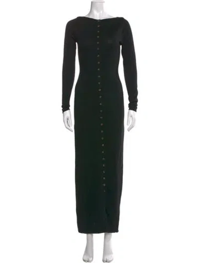 Pre-owned Reformation Merino Wool Bateau Neckline Sweater In Black