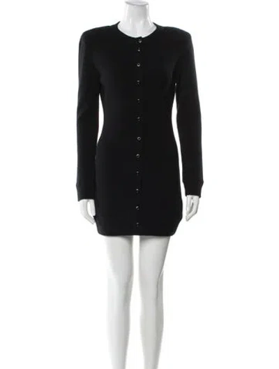 Pre-owned Reformation Merino Wool Crew Neck Sweater In Black